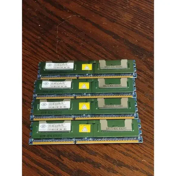 8x Nanya NT8GC72B4NB1NK-CG 8GB 2Rx4‎ PC3-10600R ECC REG Server Memory Modules - Picture 2 of 2